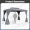 Outdoor 10x13 FT Soft Top Gazebo Tent with Double Roof, Mesh Curtains, Heavy Duty Metal Frame, Easy Install Patio Shelter for Garden and Events